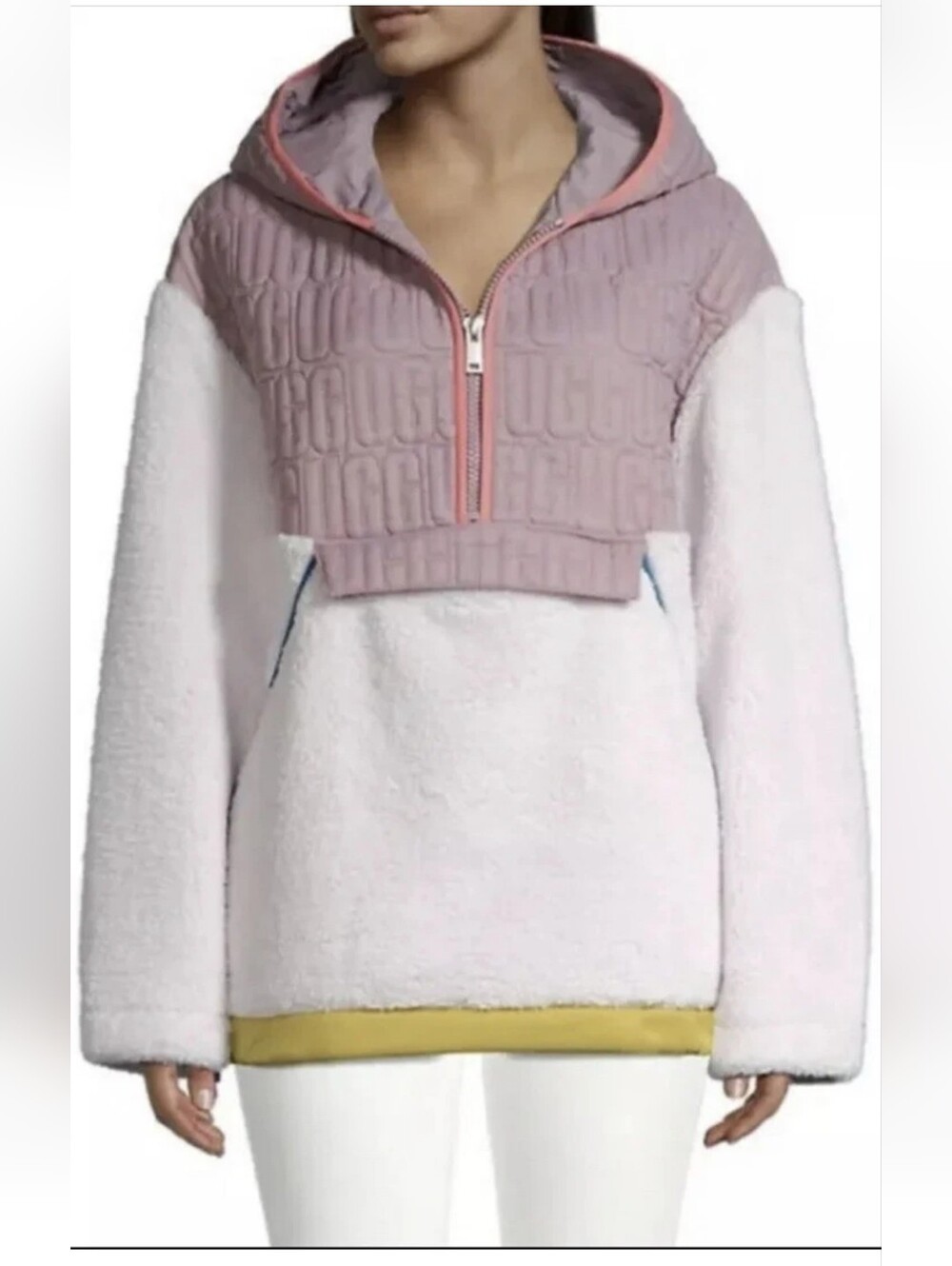 UGG Iggy Women's Sherpa Half-Zip Pullover Hoodie Jacket Size XS